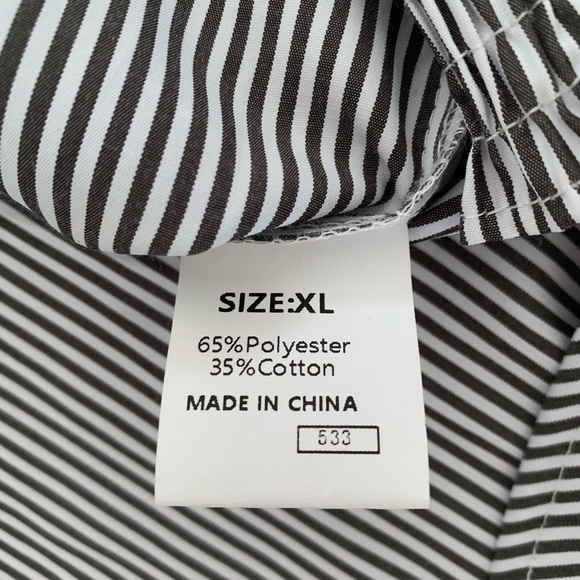 Black and White Striped Women's Tunic - Picture 4 of 4